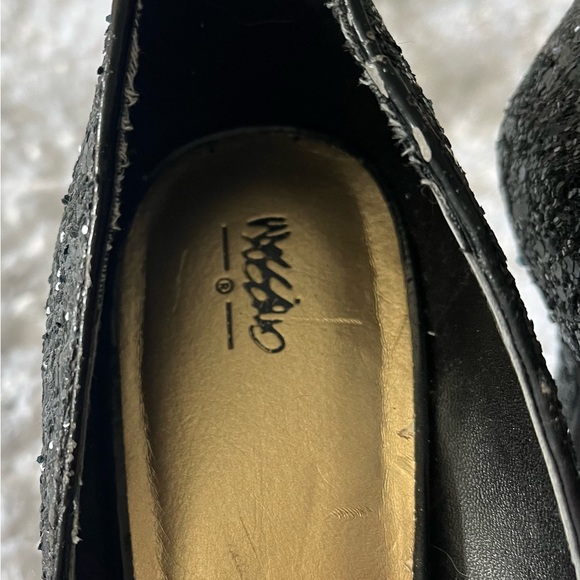 WOMEN’S MOSSIMO SPARKLE GLITTER BLACK STILETTOS HEELS - Picture 12 of 14